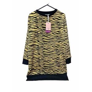 Victor Glemaud sweater tunic‎ top Womens Size Medium Animal Print Long Sleeve